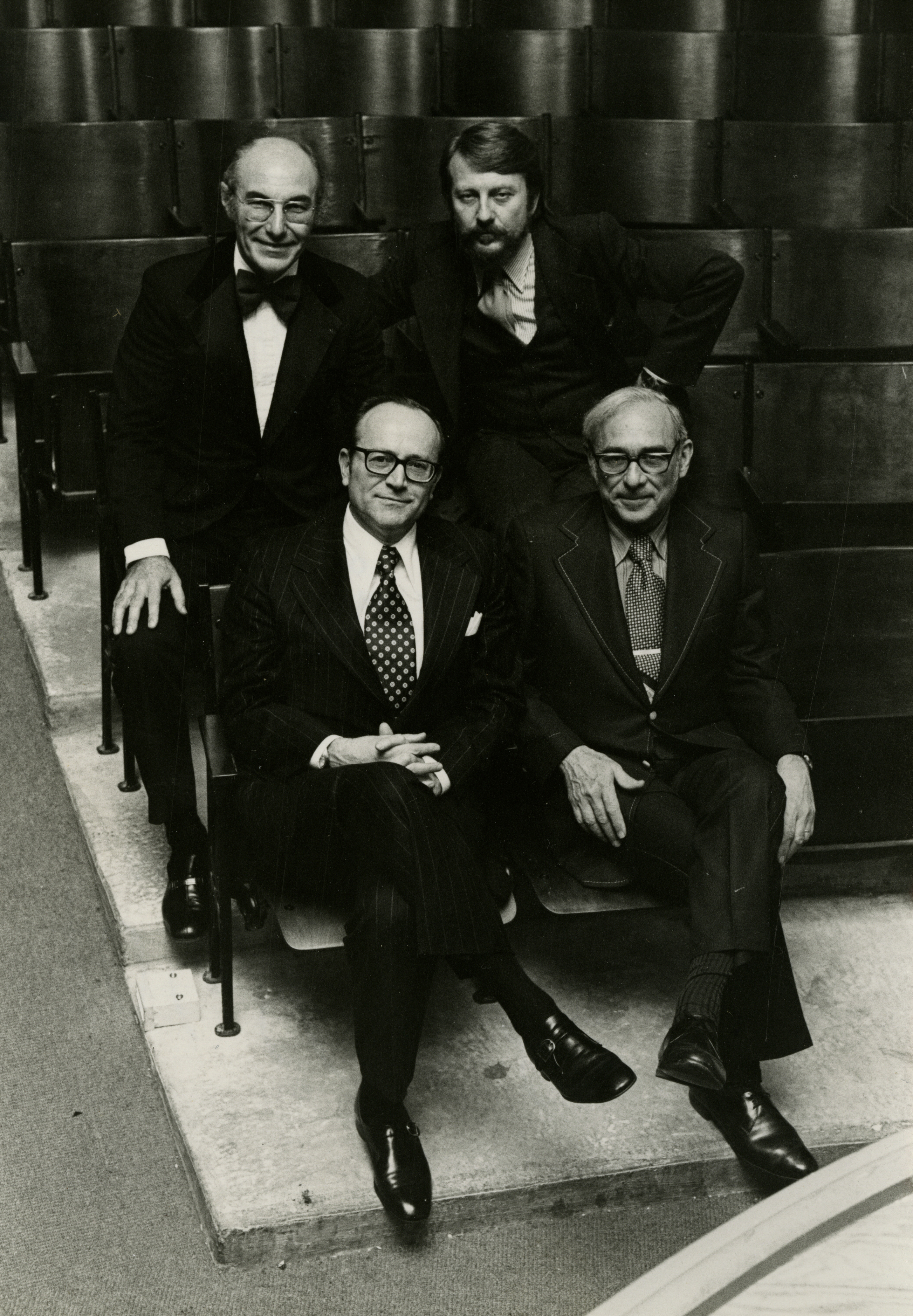 The 1976 Cooper Union Alumni Founder's Day Dinner: Maurice Brooks, Albert Nerken, CUAA President D. Bert Haring, Norman Griner.
